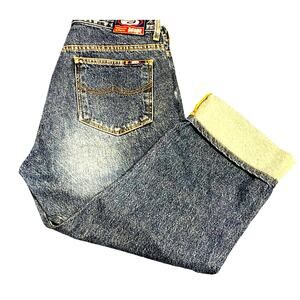 Bongo Jeans Women's Capri XL Size 13 Cuffed Medium Blue Denim
